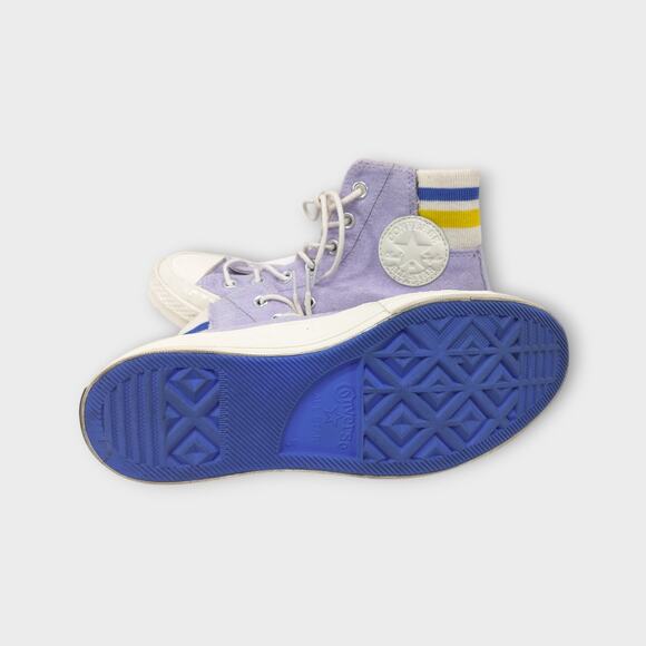 Women Converse 70's Retro Stripe Oxygen Purple High Top Sneakers Mens 5 Womens 7 - Picture 9 of 9